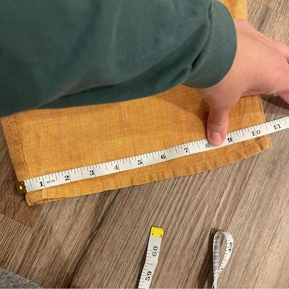 FLAX Linen Shirt Top Pants Twin Set Women’s Small Orange Lagenlook Boho Coastal - Picture 11 of 12